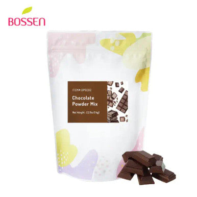 Bossen 2.2 lb. (1 kg) Bubble Tea Chocolate Powder Mix | Rich & Creamy Chocolate Flavor(10/Case)
