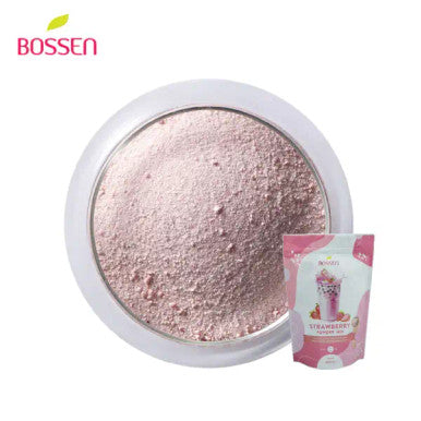 Bossen 2.2 lb/1Kg Strawberry Bubble Tea Powder Mix | Refreshing Sweet Flavor(10/Case)
