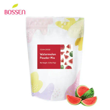 Bossen 2.2 lb. (1 kg) Bubble Tea Watermelon Powder Mix | Refreshing Sweet Flavor(10/Case)