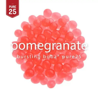 Bossen Pure25 Pomegranate Bursting Boba 7.04 lb. (3.19 kg) - 4/Case | Real Juice