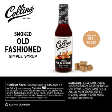 12.7 oz. Smoked Old Fashioned Syrup by Collins