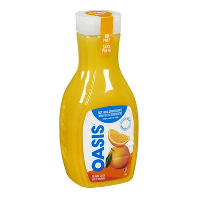 Oasis Juice Orange No-Pulp Not From Concentrate 1.5L/50.72 oz (8/Case) - Canadian Made