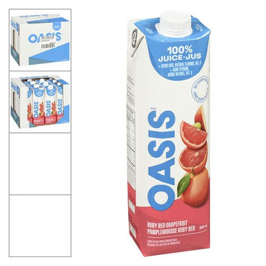 Oasis Juice Grapefruit Ruby Red 960ml/32.46oz (12/Case) - Canadian Made