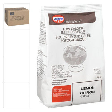 Oetker Gelatin Powder Lemon Low Calorie 500g/1.10Lbs (2/Case)-Canadian Made