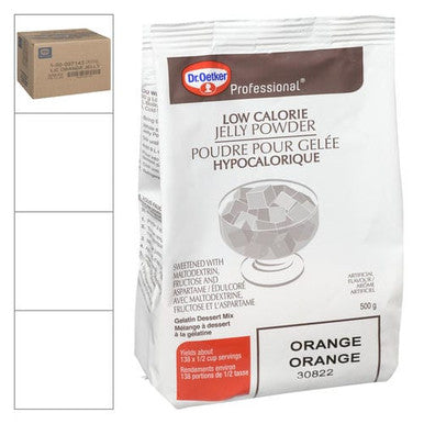 Oetker Gelatin Orange Low Calorie 500g/1.10Lbs (2/Case)-Canadian Made