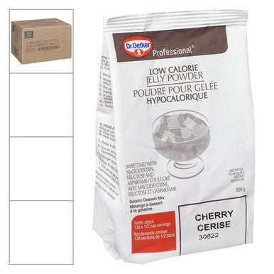 Oetker Gelatin Powder Cherry Low Calorie 500g/1.10Lbs (2/Case)-Canadian Made