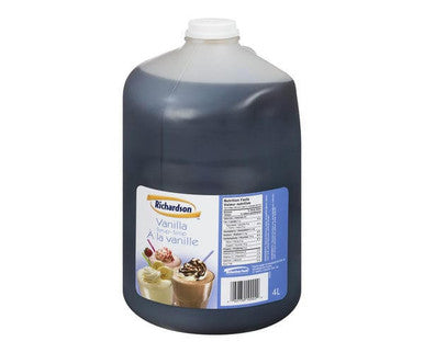 Richardson Syrup Vanilla Milkshake 4 LT/1 Gallon (2/Case)- Canadian Made
