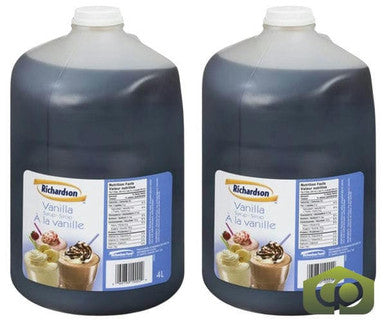 Richardson Syrup Vanilla Milkshake 4 LT/1 Gallon (2/Case)- Canadian Made