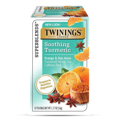 Twinings Soothe Turmeric, Orange & Star Anise Tea Bags - 18/Box(6/CASE)