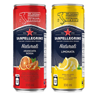 San Pellegrino Italian Sparkling Drinks Naturali Variety Pack, 24 x 330 mL