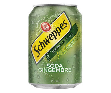 Schwepps Soda Ginger Ale 355 M/12 ounces (12/Case) Crisp & Bright Flavor