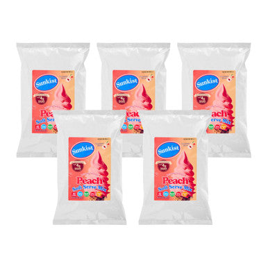 Sunkist Peach Soft Serve Mix 2 lb./0.90 kgs - 5/Case