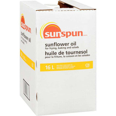 SUNSPUN Sunflower Oil Bulk Food Service 16 L/35 Lbs
