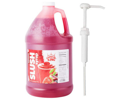 Table Top King Fruit Punch Slushy Syrup Bulk 5:1 Concentrate BONUS Squeeze Pump