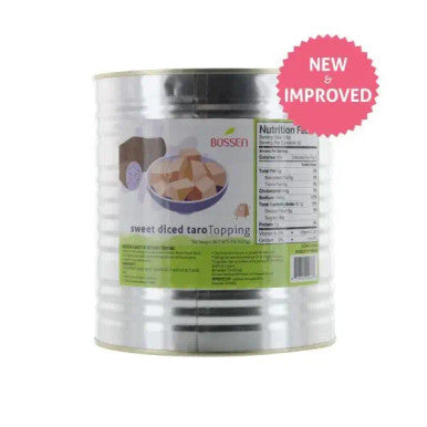 Bossen #10 Can Sweet Diced Taro Topping 7.28 lb. (3.3 kg) - 6/Case | Real Chunks