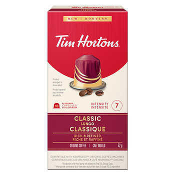 Tim Hortons Espresso Capsules - Nespresso Original Line Compatible Variety Pack - 60-Count