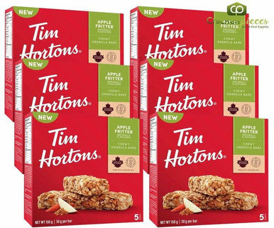 Tim Hortons Granola Bar Apple Fritter, 5 Bars 150g/5.29 oz (6/Case)
