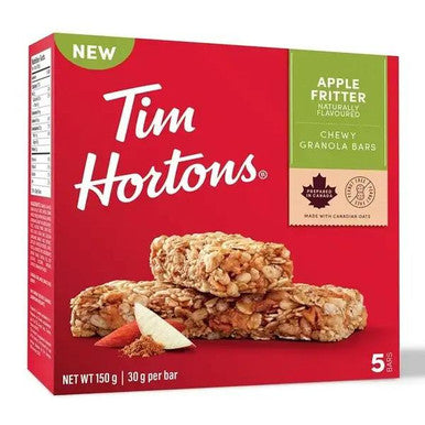 Tim Hortons Granola Bar Apple Fritter, 5 Bars 150g/5.29 oz (6/Case)