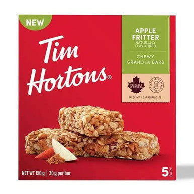 Tim Hortons Granola Bar Apple Fritter, 5 Bars 150g/5.29 oz (6/Case)