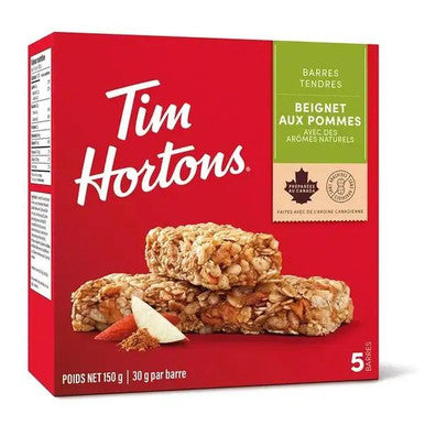 Tim Hortons Granola Bar Apple Fritter, 5 Bars 150g/5.29 oz (6/Case)