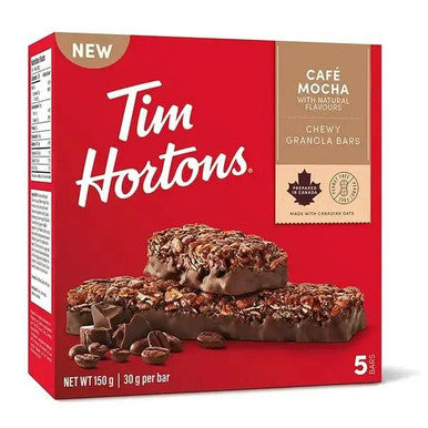 Tim Hortons Granola Bar Café Mocha 5 bars, 150g/5.29 oz (6/Case)