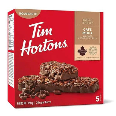 Tim Hortons Granola Bar Café Mocha 5 bars, 150g/5.29 oz (6/Case)
