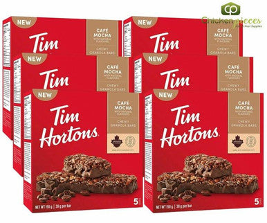 Tim Hortons Granola Bar Café Mocha 5 bars, 150g/5.29 oz (6/Case)