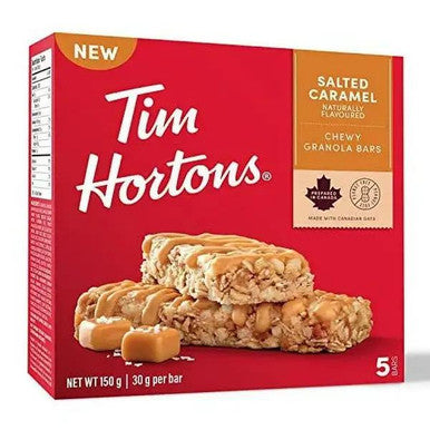 Tim Hortons Granola Bar Salted Caramel, 5 Bars 150g/5.29 oz (6/Case)