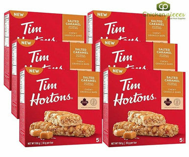 Tim Hortons Granola Bar Salted Caramel, 5 Bars 150g/5.29 oz (6/Case)