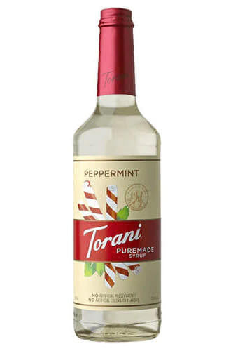 Torani Puremade 750 mL Peppermint Flavoring Cool Minty Syrup (12/Case)