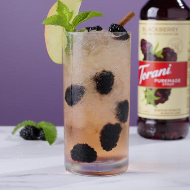 Torani Puremade Blackberry Flavoring Syrup - Bright and Tart 750 mL (12/Case)