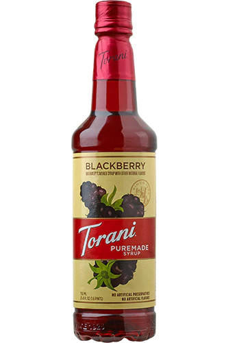 Torani Puremade Blackberry Flavoring Syrup - Bright and Tart 750 mL (12/Case)