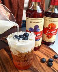 Torani Puremade Blueberry Flavoring Syrup - 750 mL of Ripe Blueberry (12/Case)