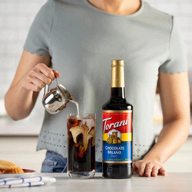 Torani Puremade Chocolate Milano Flavoring Syrup - 750 mL (12/Case)