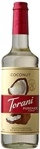 Torani Puremade Coconut Smooth Flavoring Syrup - 750 mL (12/Case)