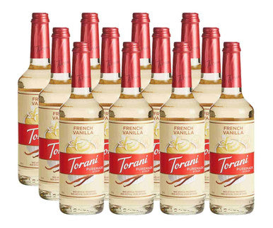 Torani Puremade French Vanilla Sweetened  Flavoring Syrup - 750 mL (12/Case)