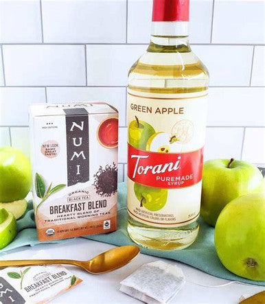 Torani Puremade Green Apple Flavoring Syrup - 750 mL of Juicy (12/Case)