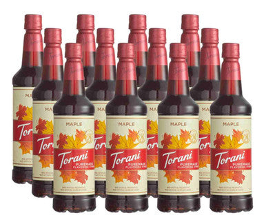 Torani Puremade Maple Flavoring Syrup - 750 mL of Sweet Maple Bliss (12/Case)