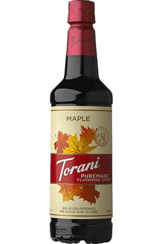 Torani Puremade Maple Flavoring Syrup - 750 mL of Sweet Maple Bliss (12/Case)