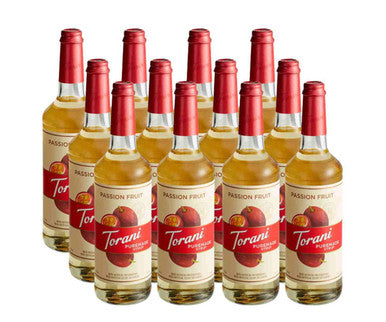 Torani Puremade Passion Fruit Flavoring Syrup - 750 mL of Tropical (12/Case)