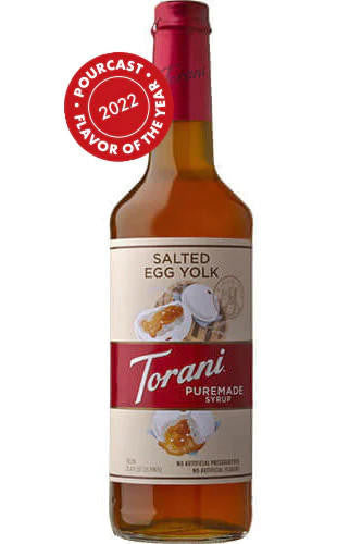 Torani Puremade Salted Egg Yolk Flavoring Syrup - 750 mL of Savory (12/Case)