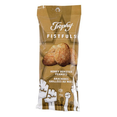 Trophy Fistfuls Honey Roasted Peanuts | 70G/Unit, 48 Units/Case