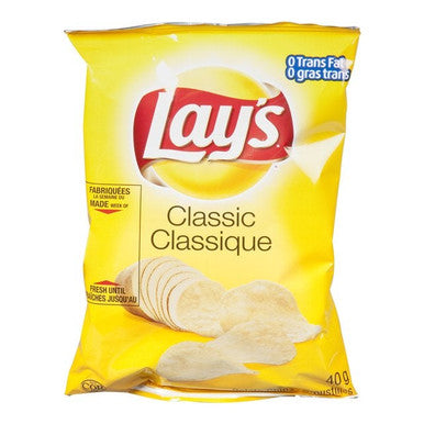 Lay's Regular Classic Potato Chips | 40G/Unit, 40 Units/Case