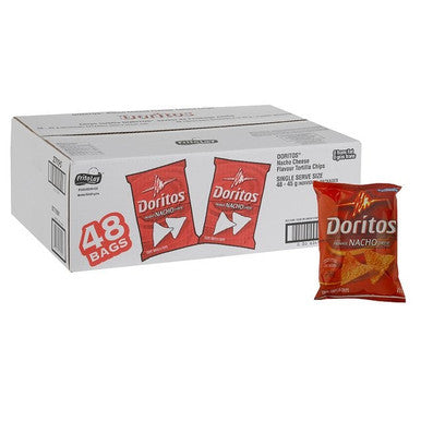 Doritos Nacho Cheese Chips, Trans Fat Compliant | 45G/Unit, 48 Units/Case