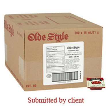 Olde Style Raspberry Jam, With Pectin, Portion | 16ML/Unit, 200 Units/Case
