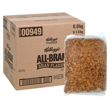 Kellogg's Bran Flake Cereal, Pouch, Trans Fat Compliant | 1KG/Unit, 6 Units/Case