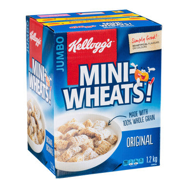 Kellogg's Regular Frosted Mini Wheat Cereal | 1200G/Unit, 6 Units/Case