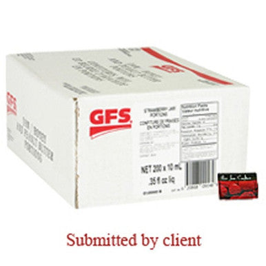 Gordon Choice GFS Pure Strawberry Jam, Portion | 10ML/Unit, 200 Units/Case