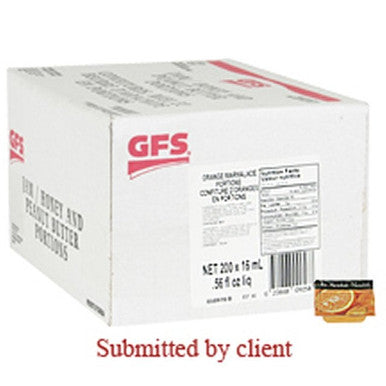 Gordon Choice GFS Pure Orange Marmalade Jam, Portion | 16ML/Unit, 200 Units/Case