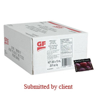 Gordon Choice GFS Grape Jelly, Portion | 10ML/Unit, 200 Units/Case